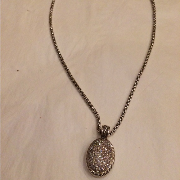 david yurman oval pave diamond necklace - Picture 8 of 8